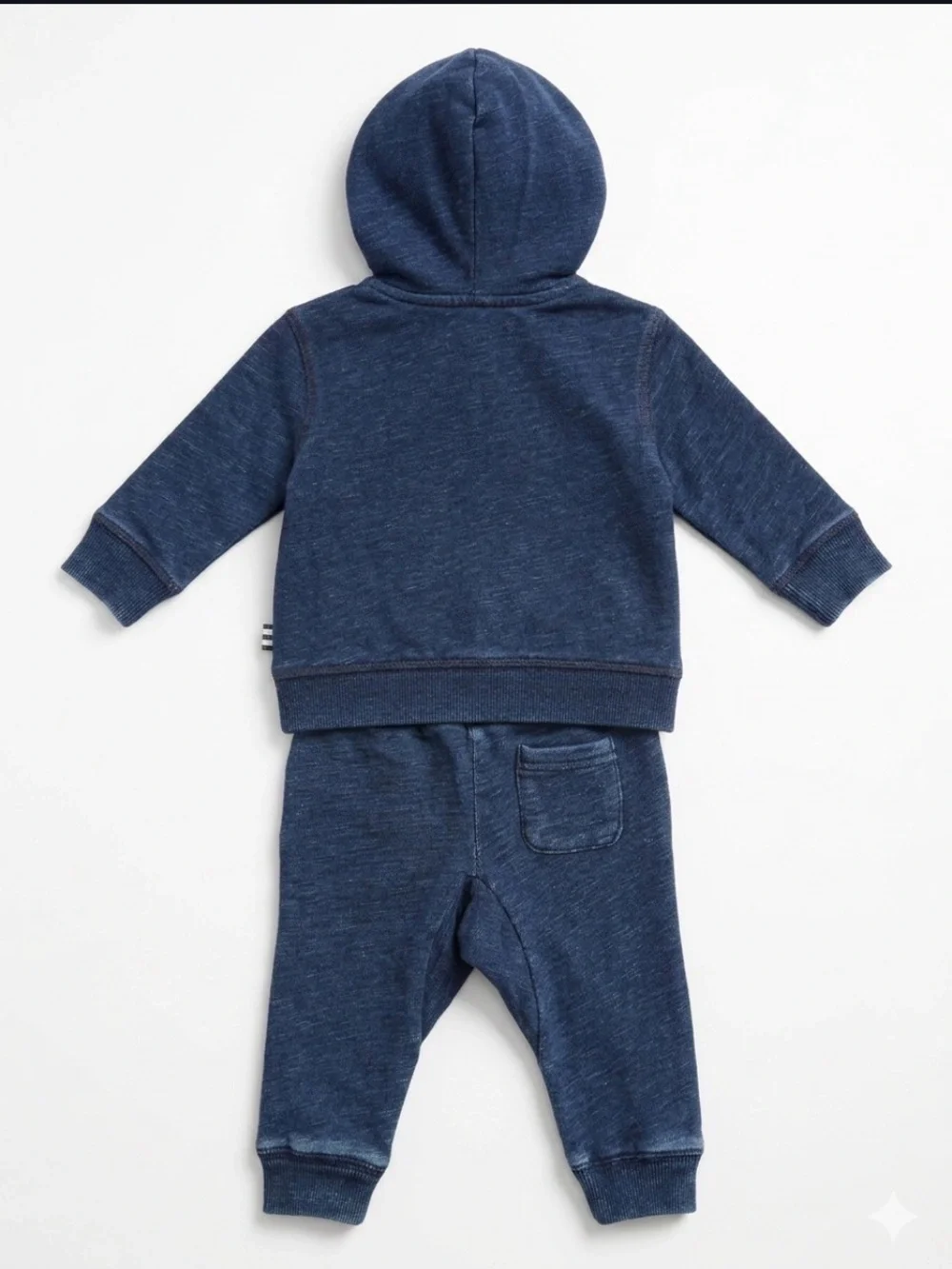 Splendid Indigo Blue Denim Hooded Zip Jacket & Joggers Set